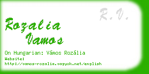 rozalia vamos business card
